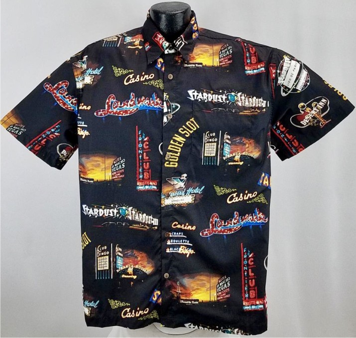 Las Vegas Casino Hawaiian Shirt- Made in USA- 100% Cotton